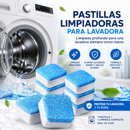 Pack 12, Pastillas Limpieza De Lavadora