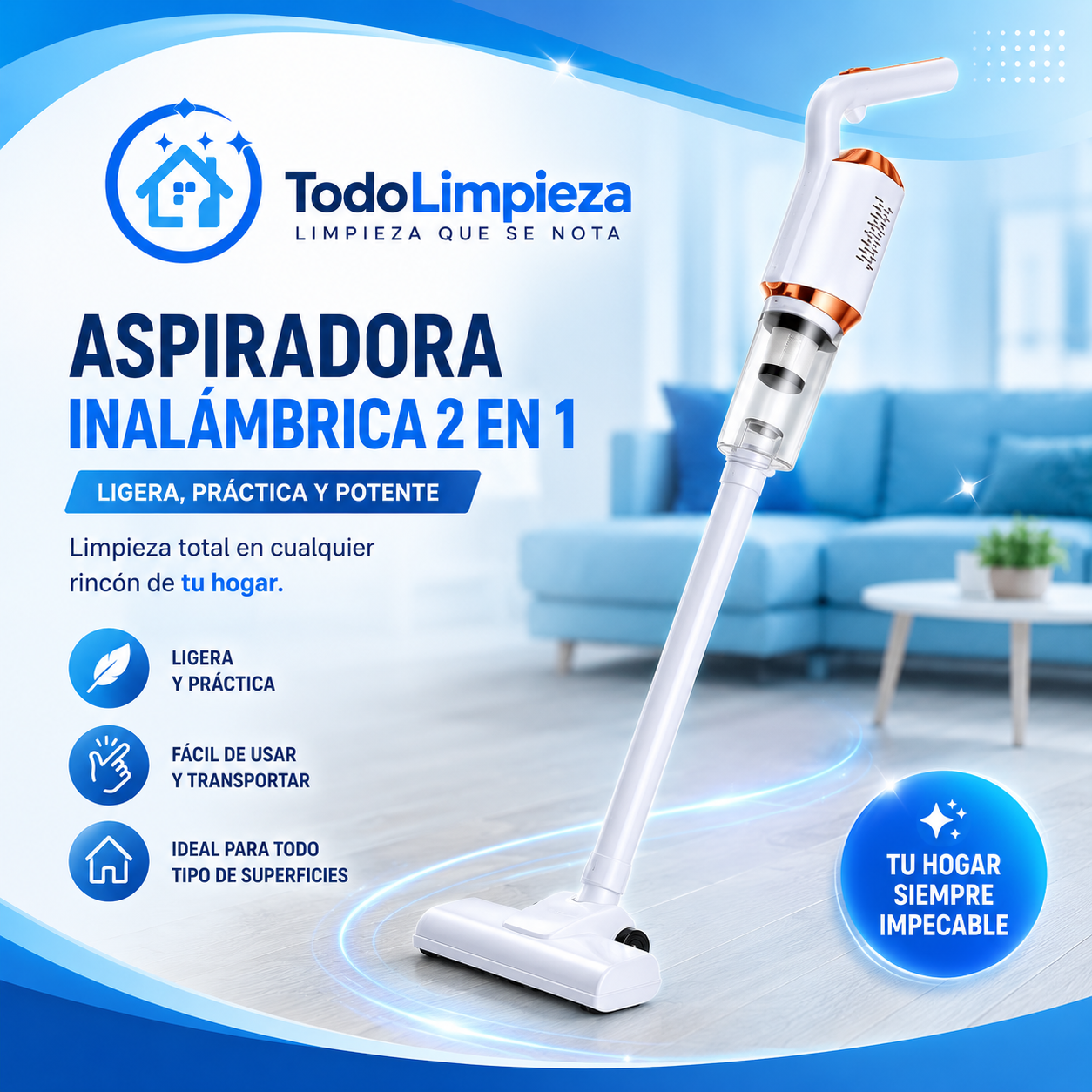 Aspiradora Inalámbrica Recargable