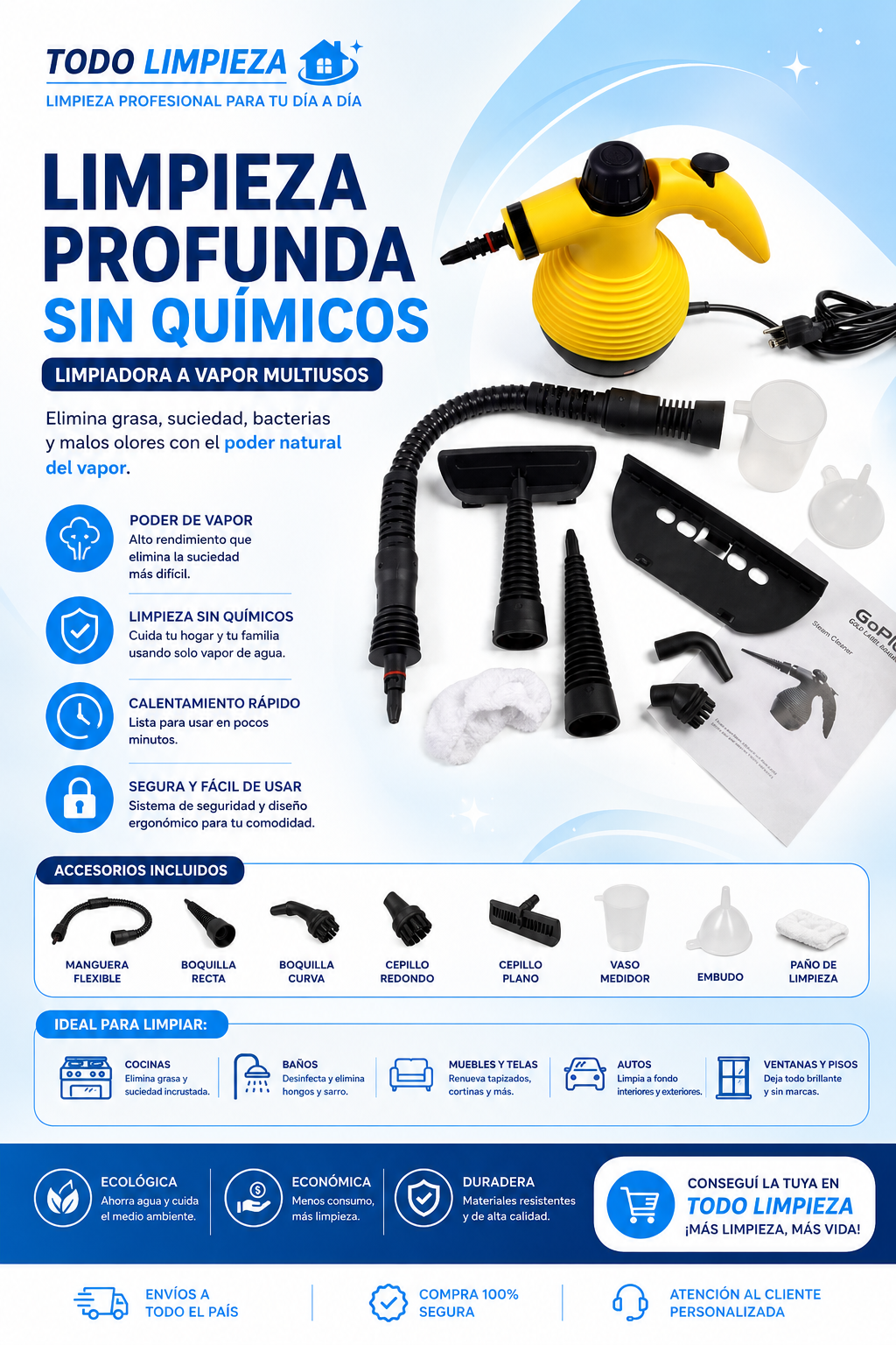Maquina Limpiadora a Vapor